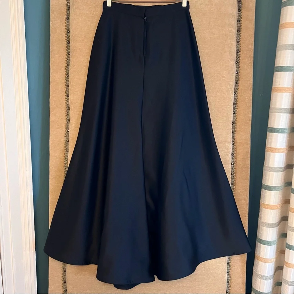 NEIMAN MARCUS Satin Maxi Evening Skirt Petite